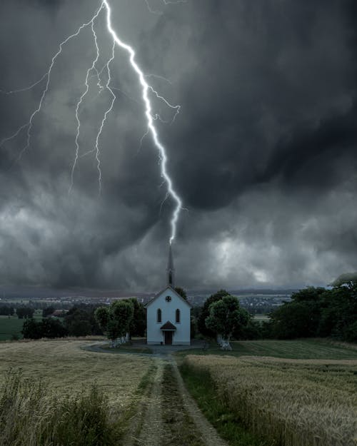 Free stock photo of chapel, church, clouds