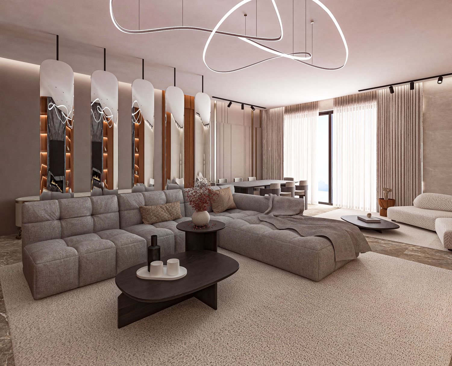Personal decorative styling in a contemporary interior
