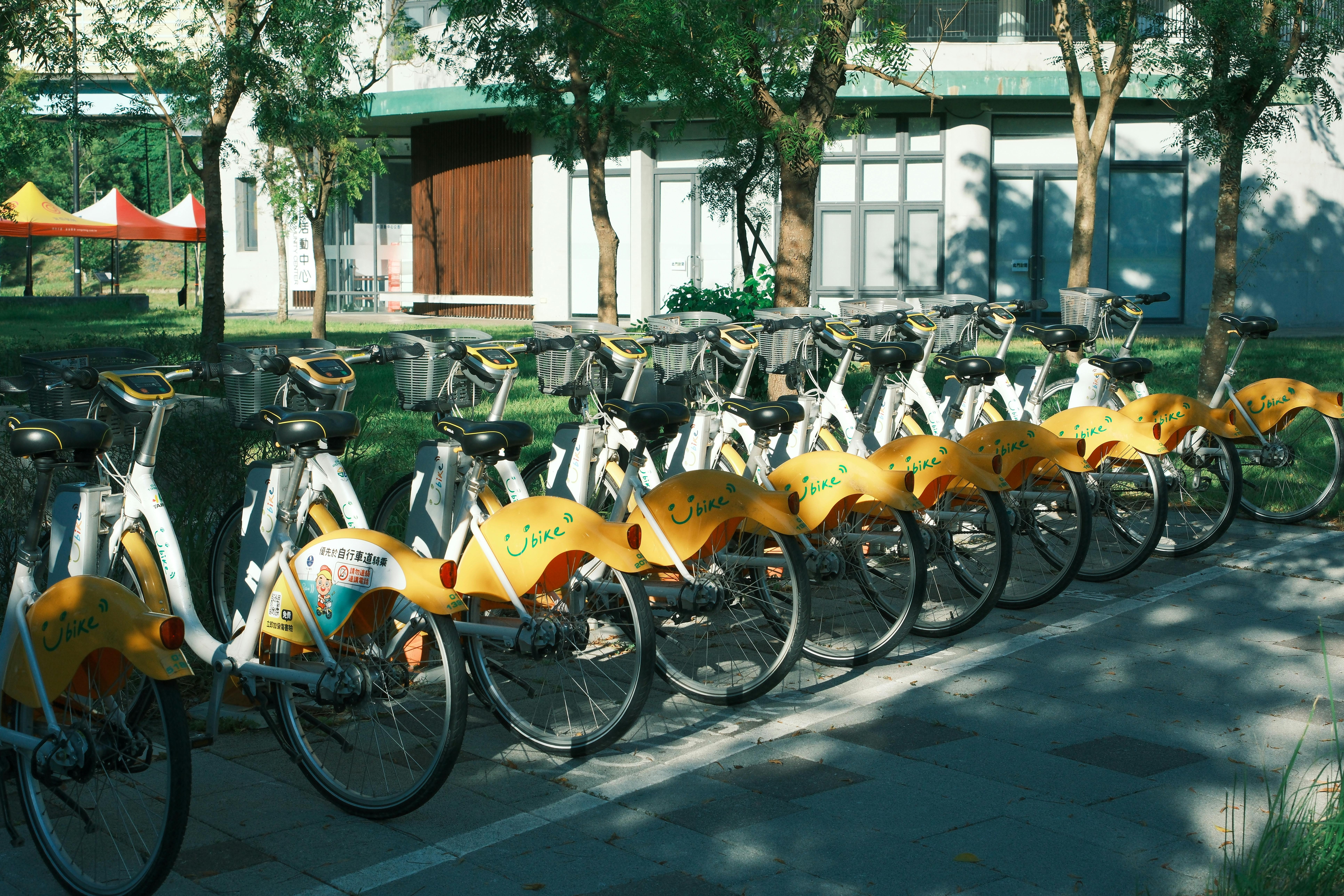 Bicycles available for rent in Pulau Ubin village, Singapore