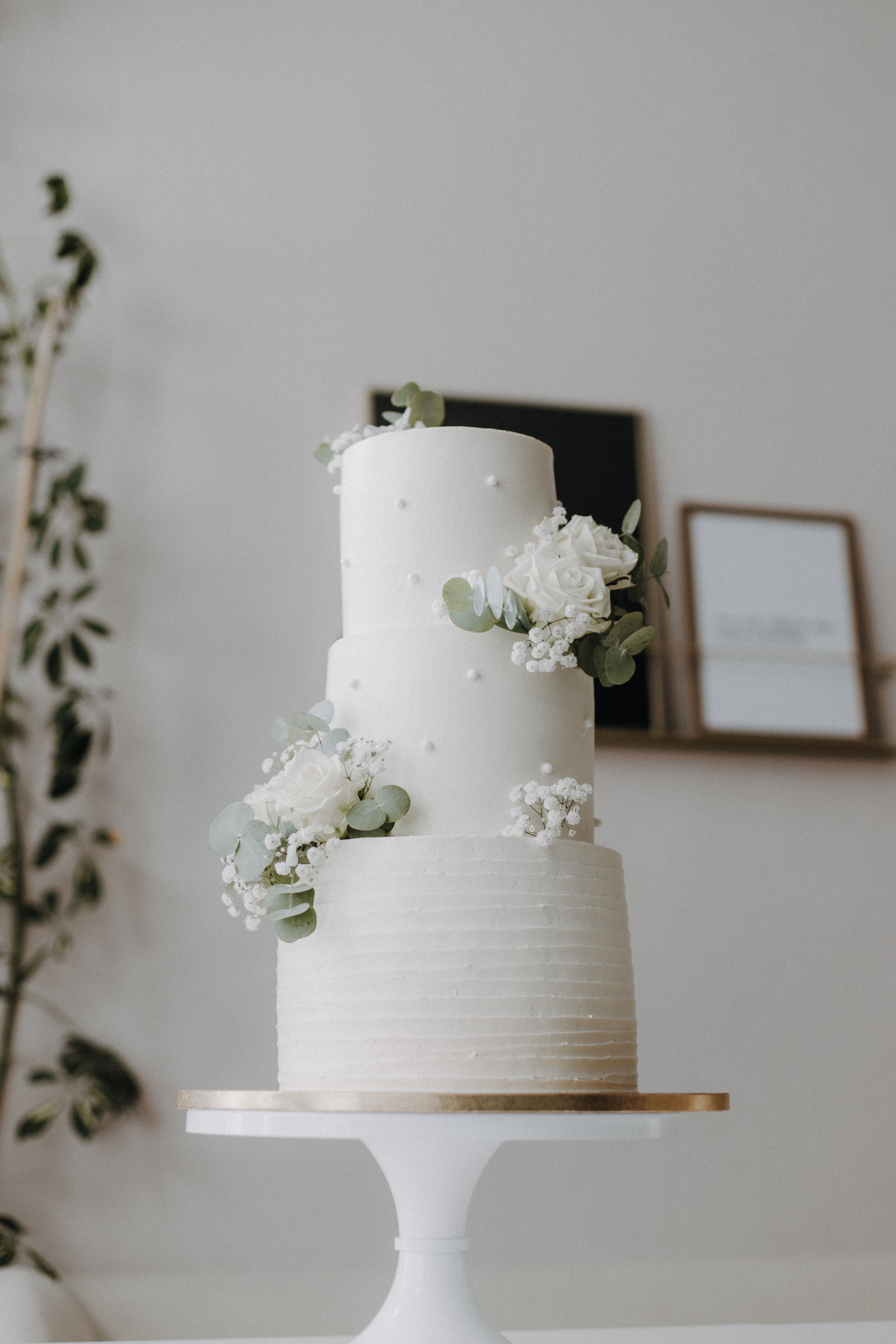 white tiered celebration cake