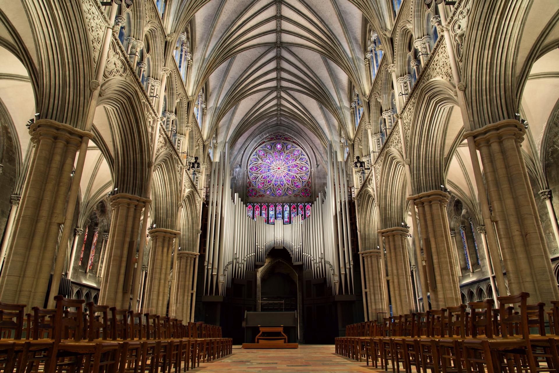 Interior of the Nidaros Cathedral in Trondheim, Norway