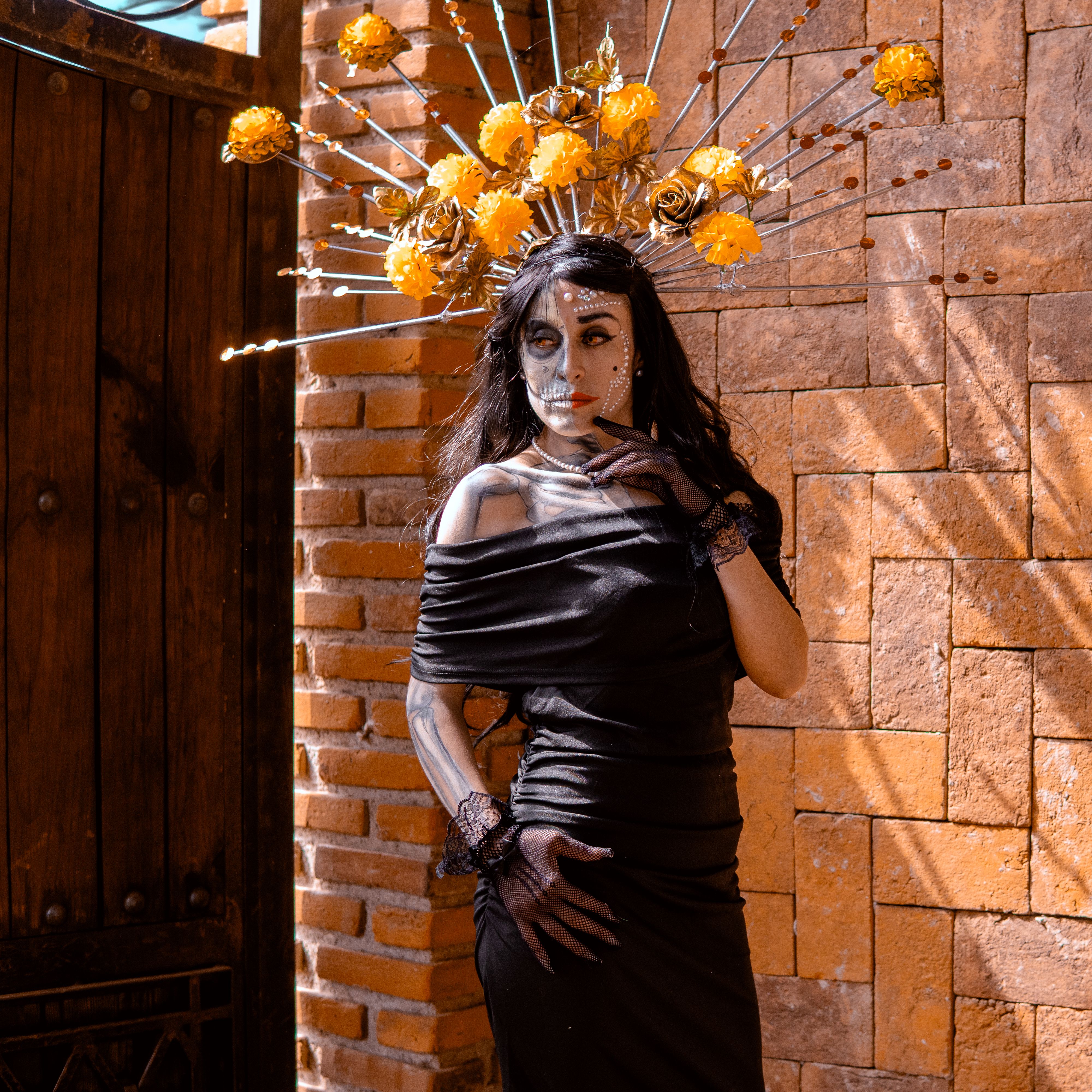 green emerald velvet dress Mexico City Velvet Dress (S) – Folklore & Tradition main image 0