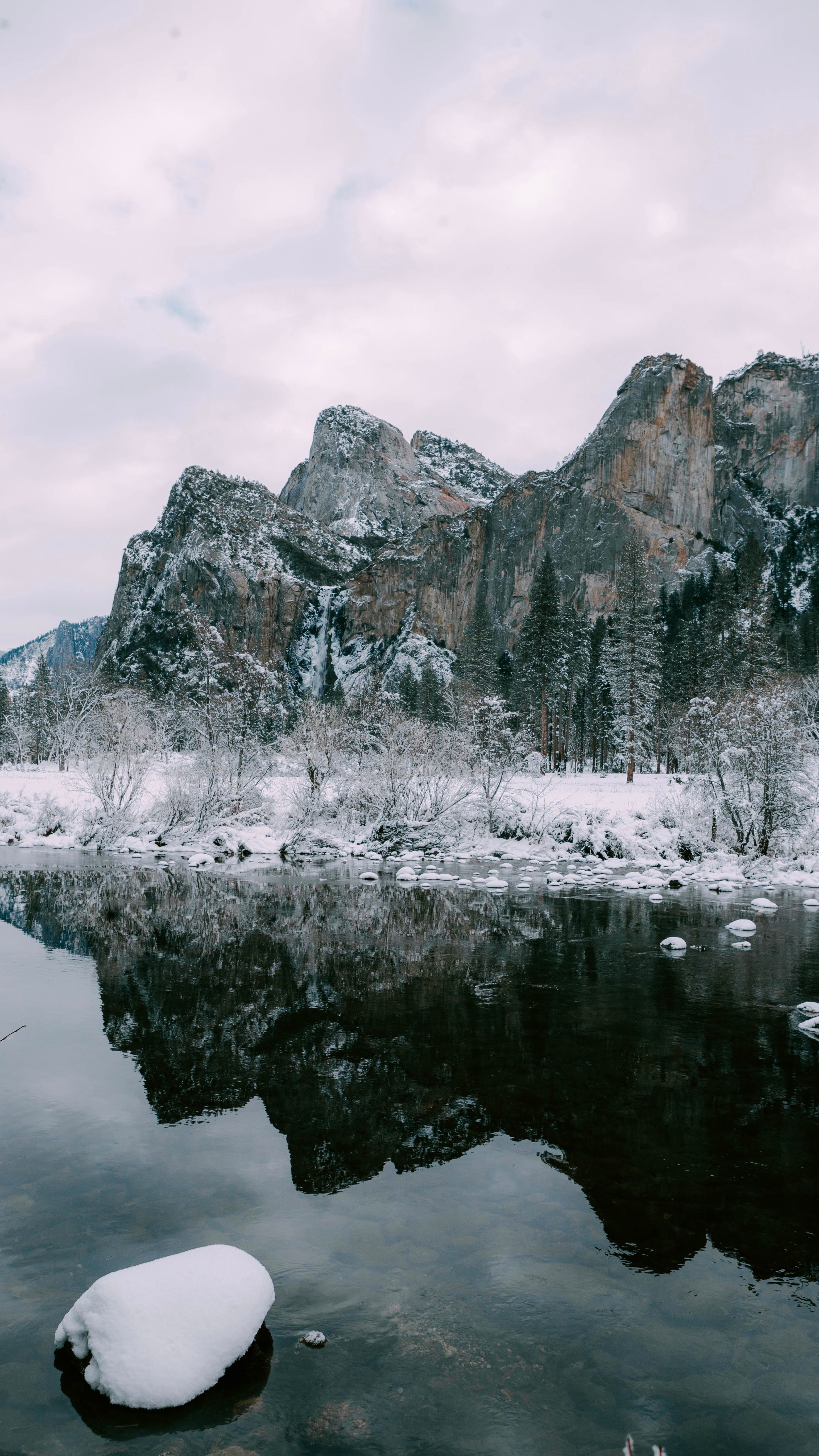Lake with a Reflection of the Mountains with Snow and Ice · Free Stock ...