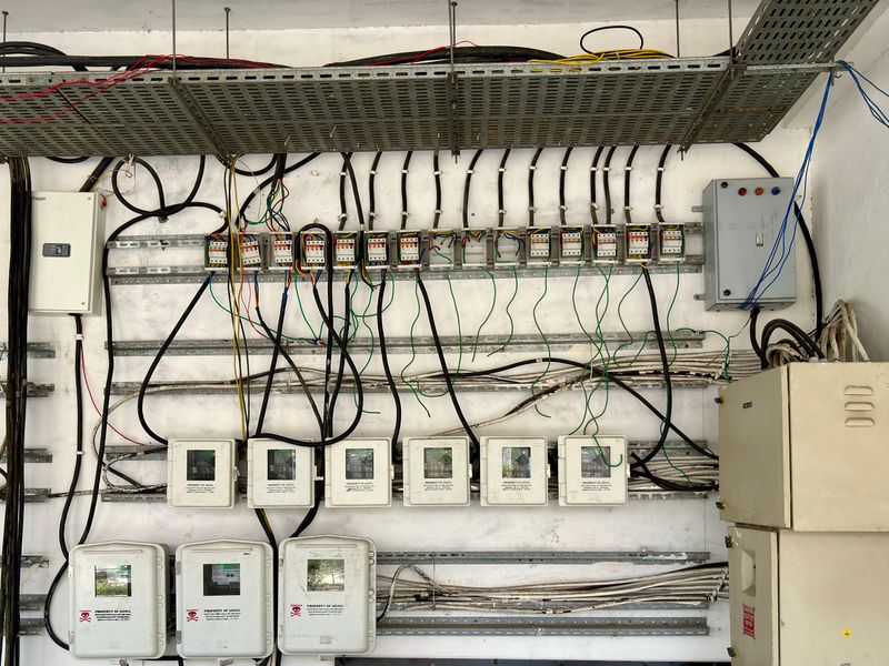 Neatly wired electrical control panel and switchgear at our Nashik shop