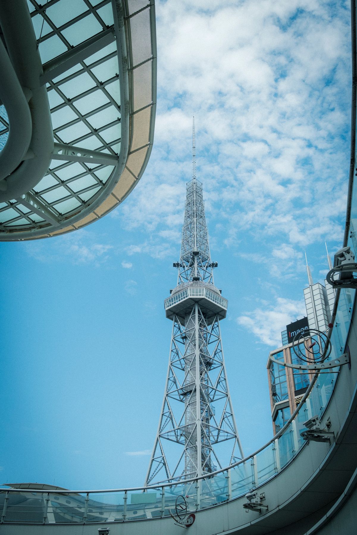 Sakae Mirai Tower and modern buildings in Nagoya's city centre, Aichi Prefecture