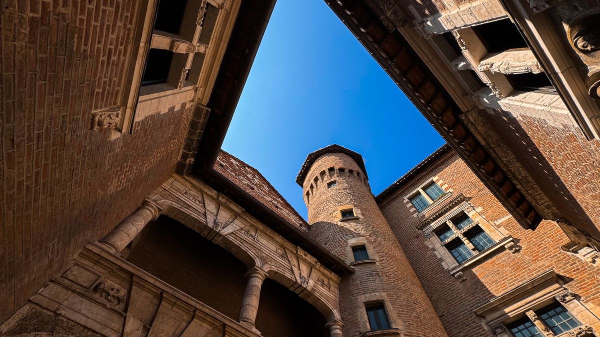 Vue panoramique de la ville d'Albi et de son architecture en briques