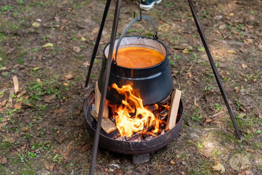 Cast-iron pot over a campfire by Vladimir Srajber on Pexels