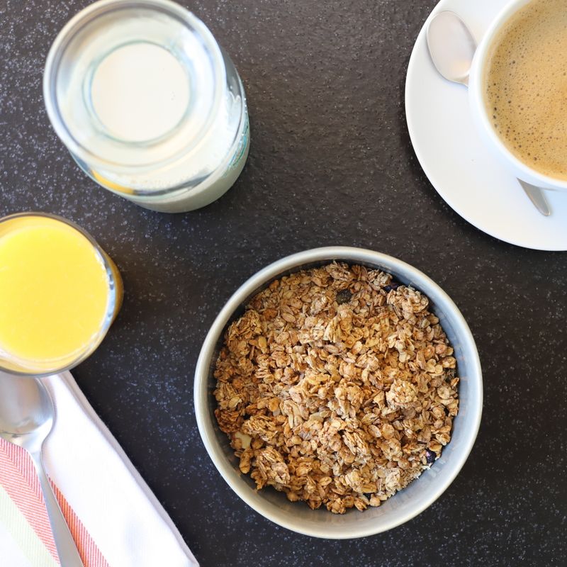 Orange Blossom Granola with Hazelnuts and Dates