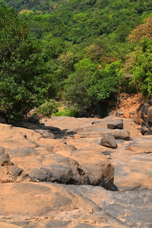 Free Explore the natural rocky landscape amidst vibrant greenery in Nashik, Maharashtra, India. Stock Photo