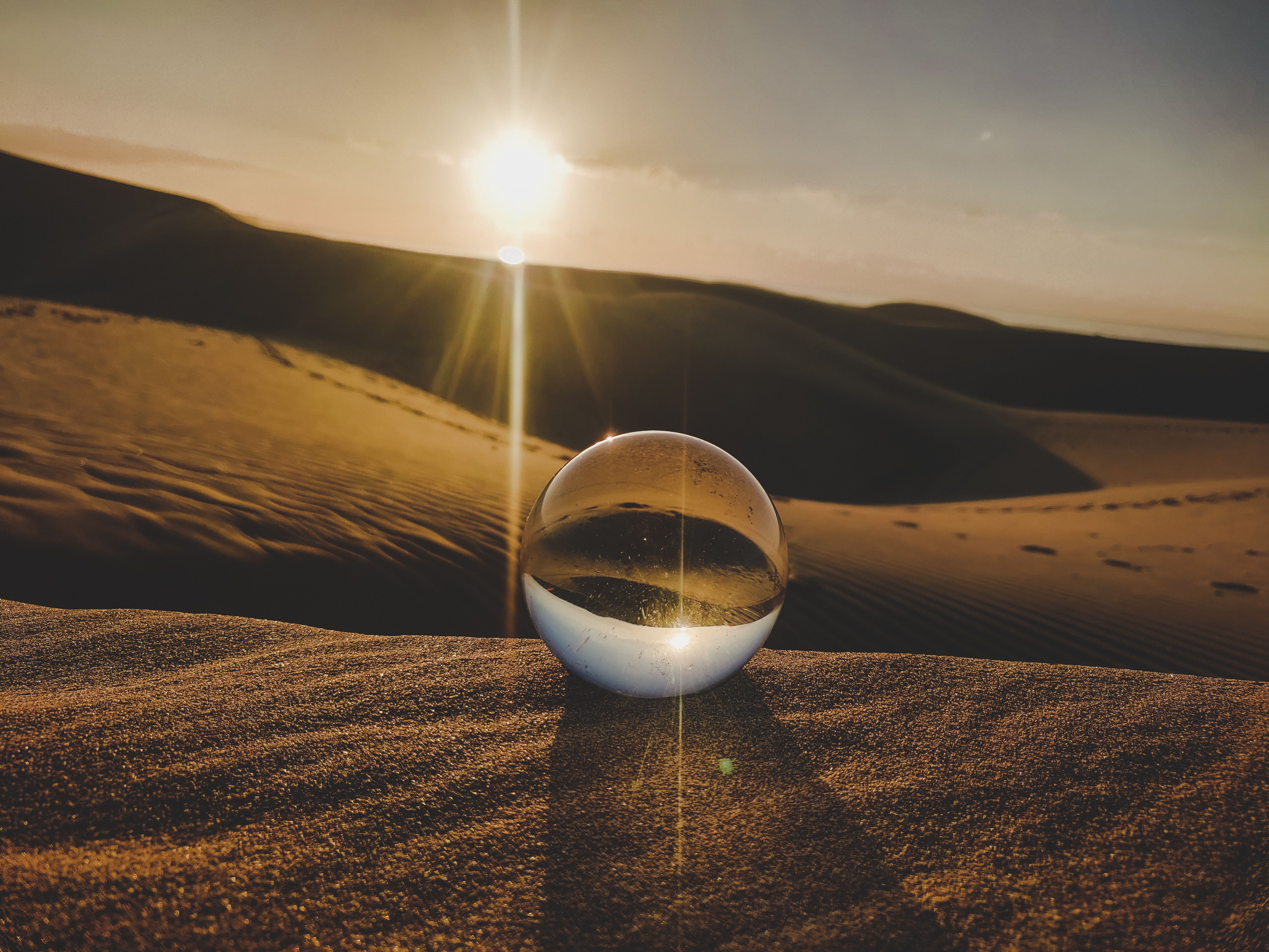 Crystal Ball Photography on Desert · Free Stock Photo