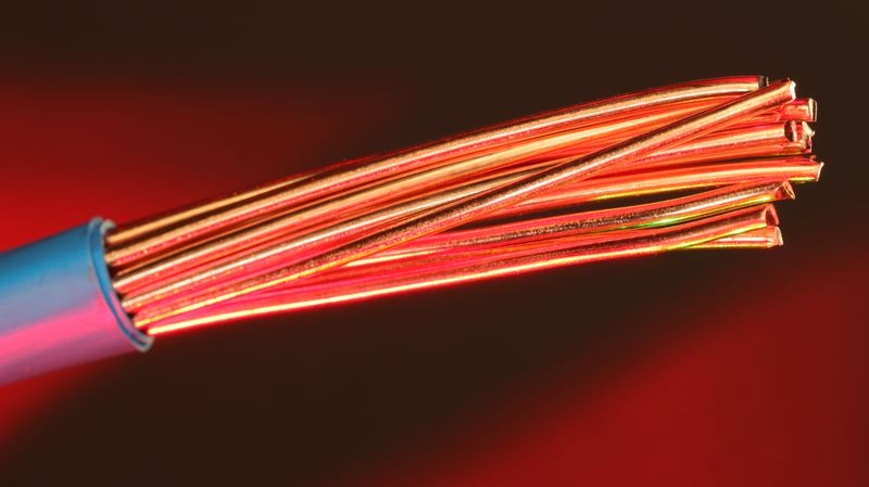 Bunch of copper wire strings