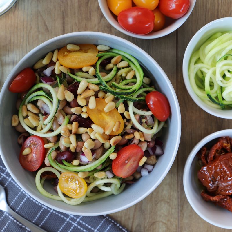 Sicilian Potatoes with Caponata and Pine Nuts
