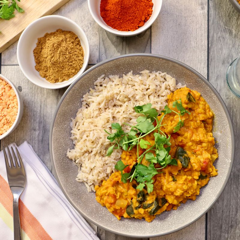 Black Lentil Mustard Greens Rice