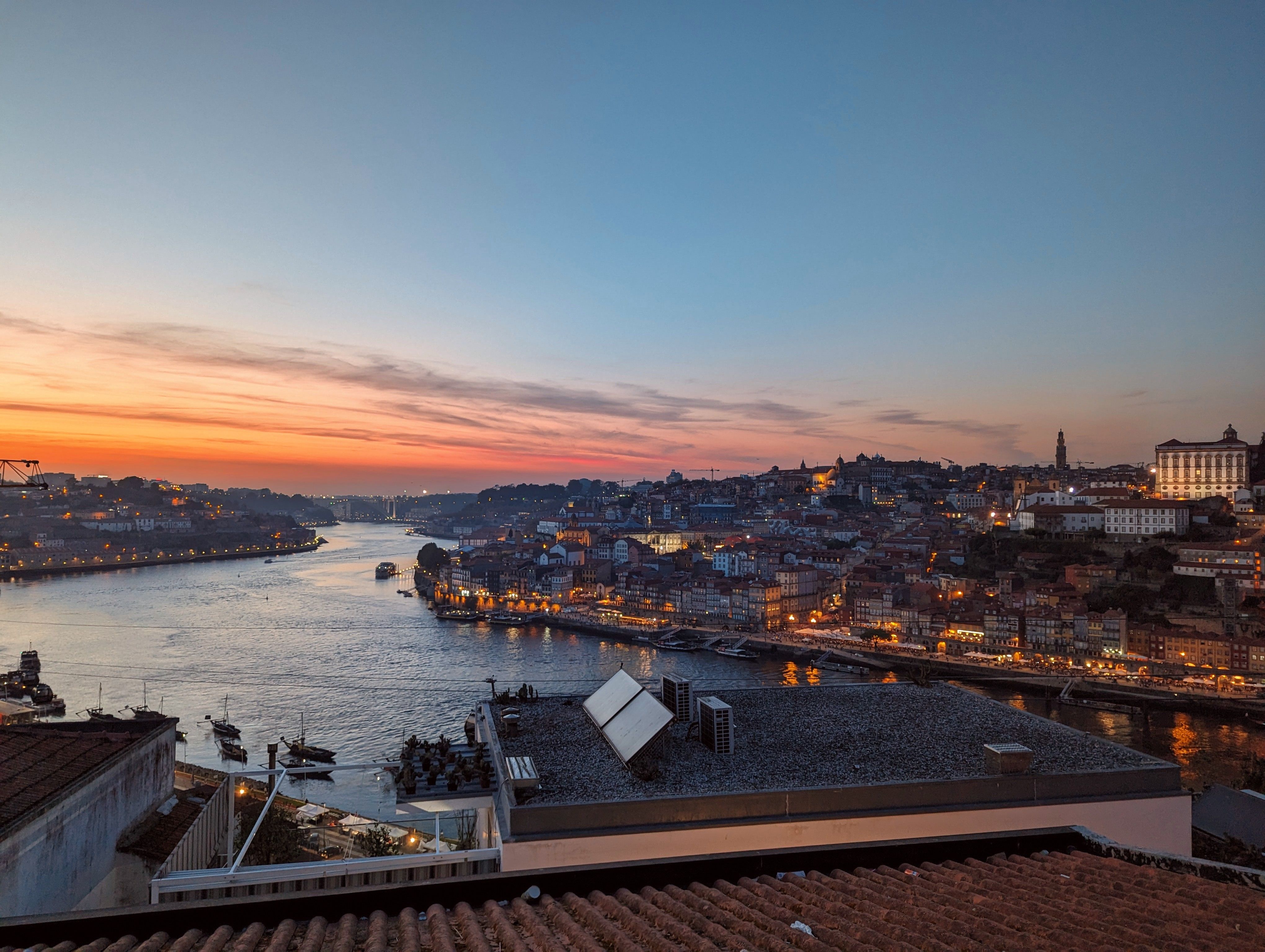 Ribeira do Porto ao entardecer