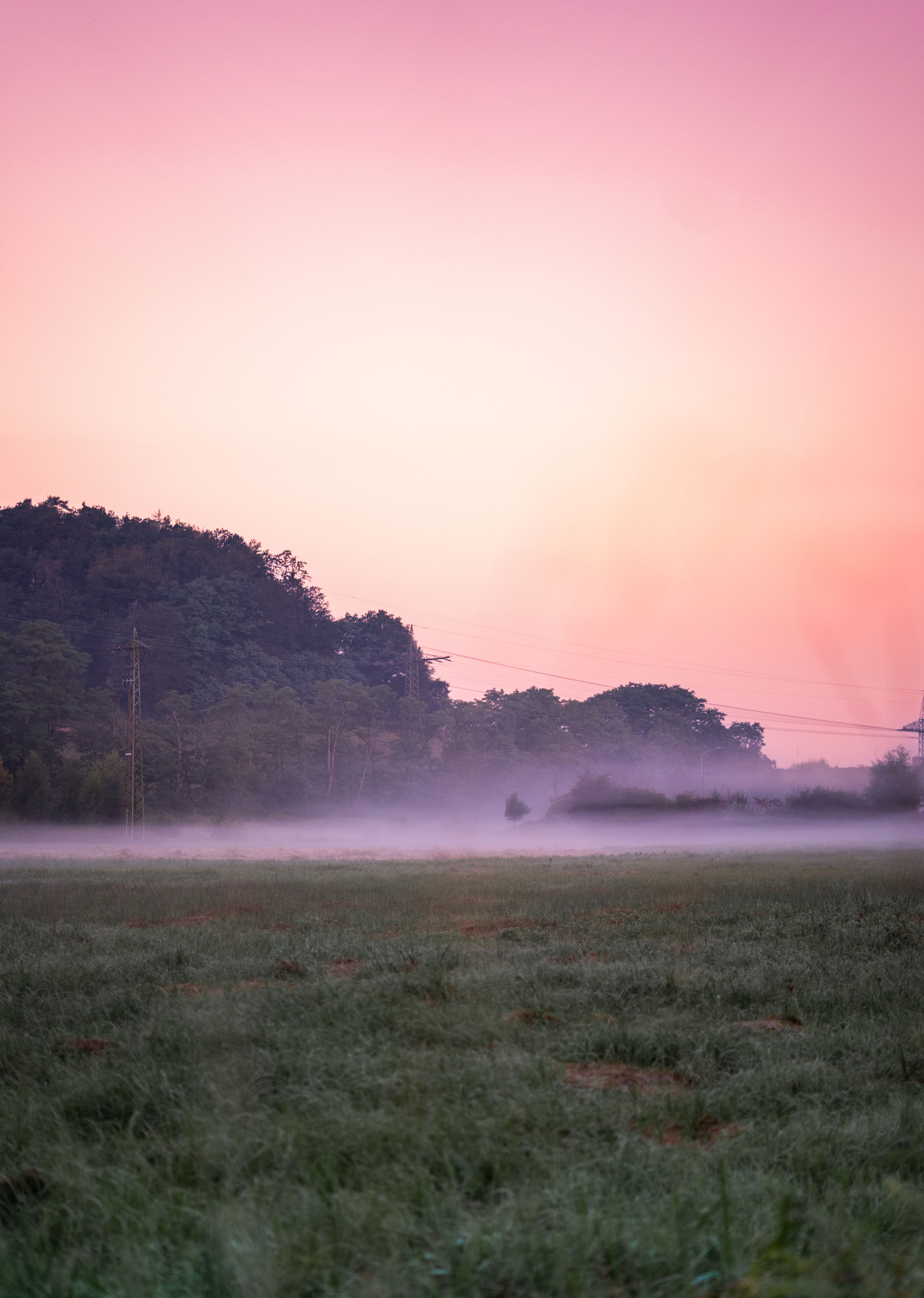 Mist on a Field During Sunset · Free Stock Photo