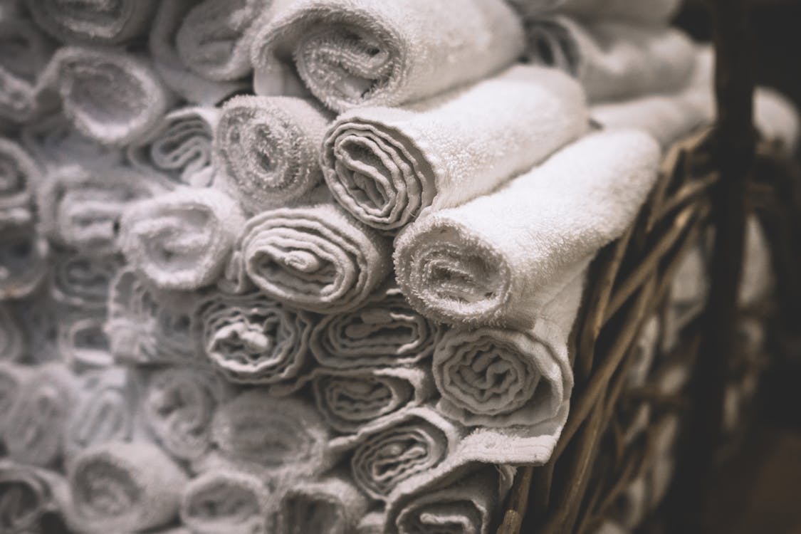 Some rolls of fresh towel