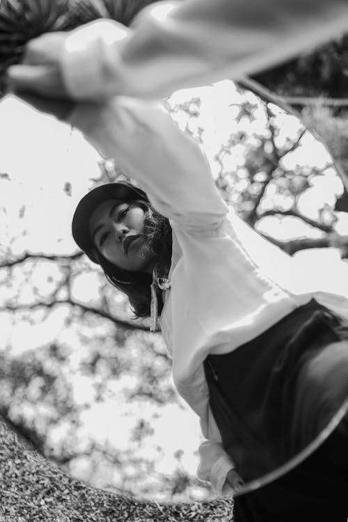 Free Woman Wearing Long-sleeved Shirt Stock Photo