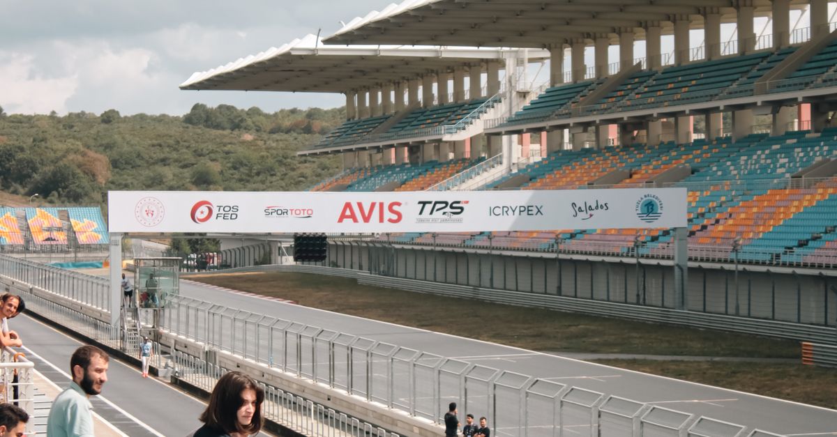 Car Racing Bleachers Auto Racing Track with Stands · Free Stock Photo