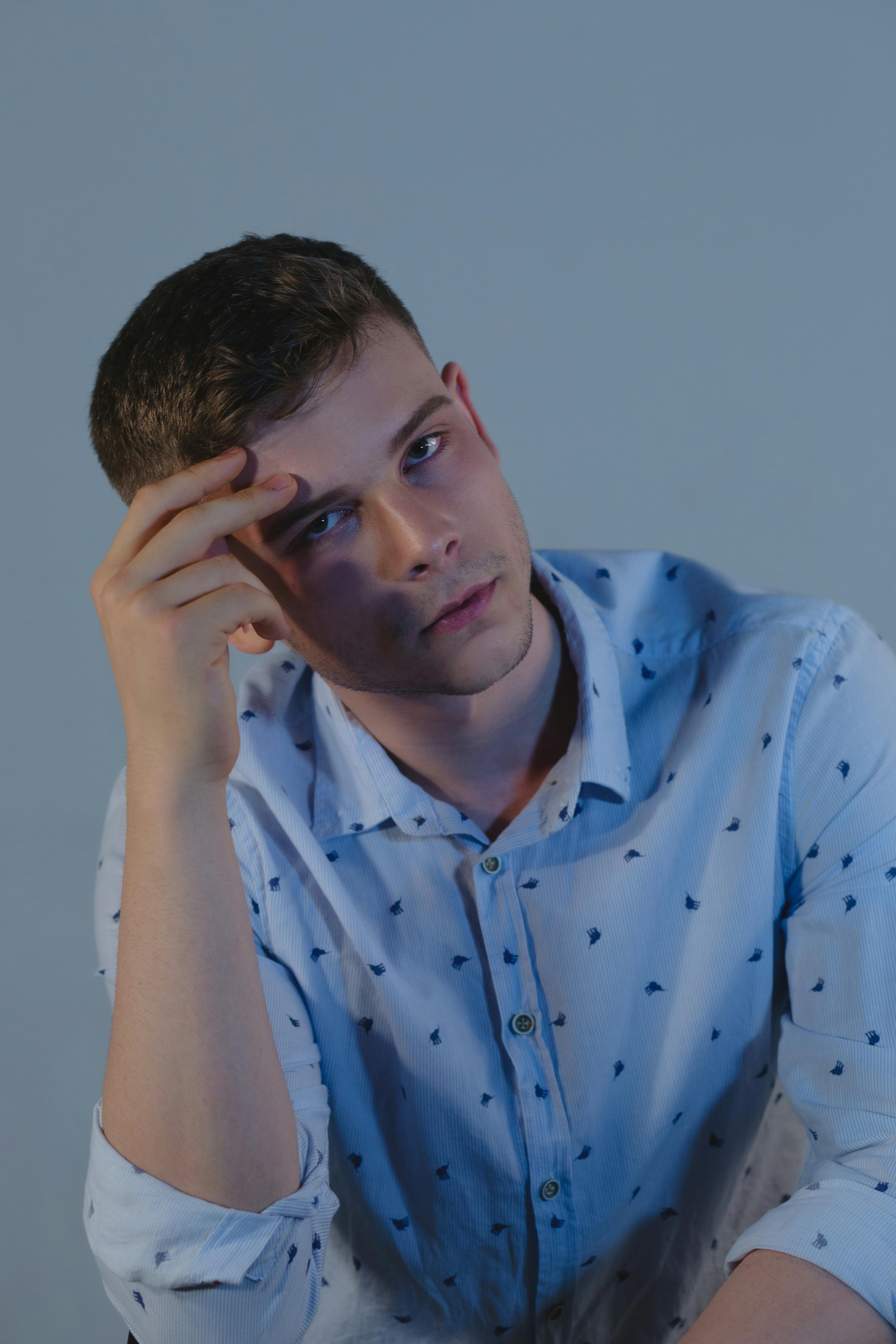 De franc Ensaio Masculino  Foto d'estoc