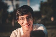 Man Wearing Black Framed Eyeglasses