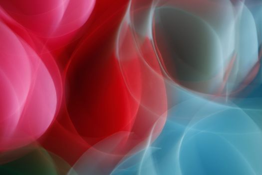 A dynamic abstract composition featuring vivid color gradients and smooth curves, evoking a sense of surreal art.