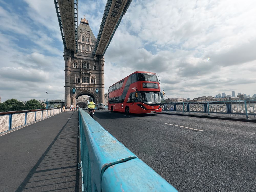 London Bus Railing Red London Bus on Bridge in England · Free Stock Photo
