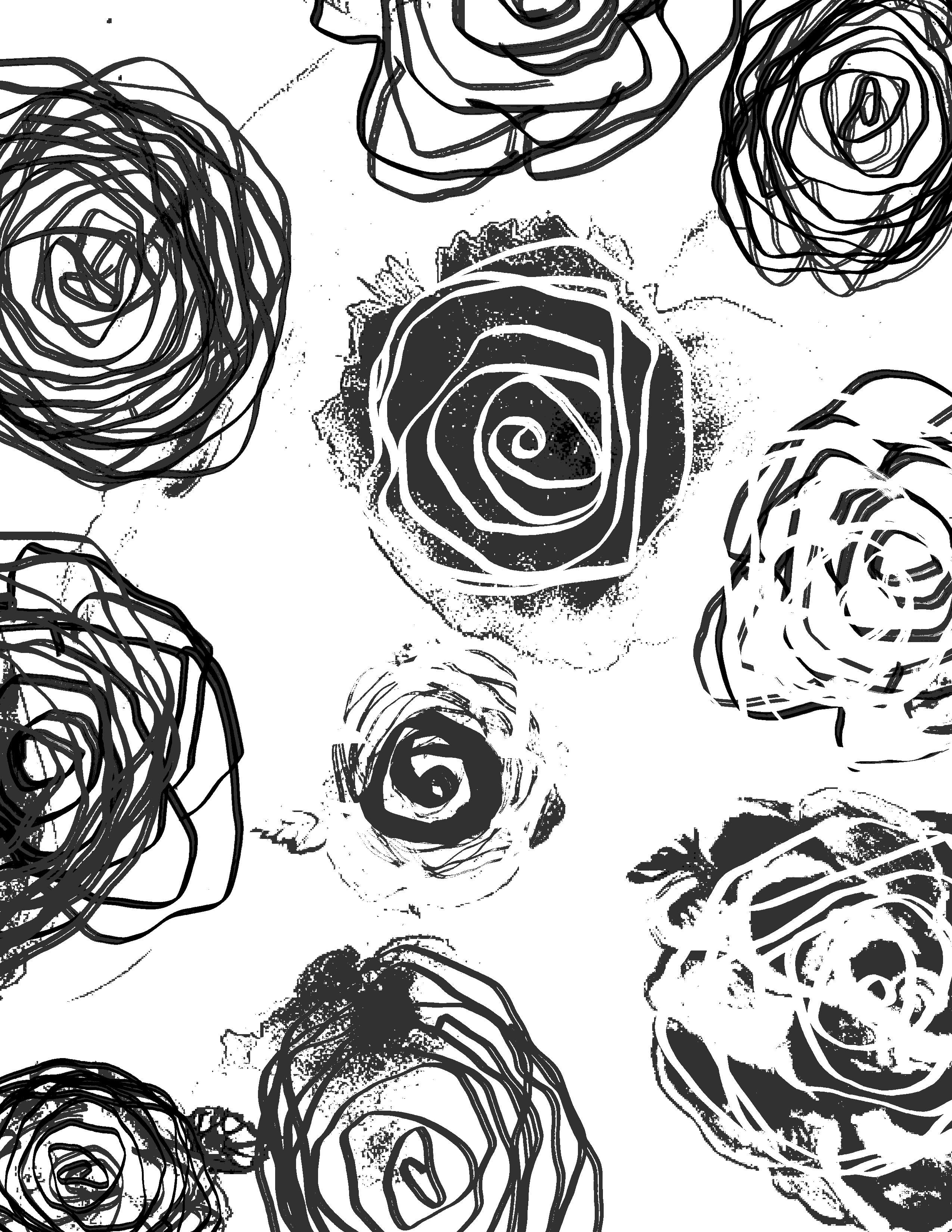 Free stock photo of black and white, brushes, roses