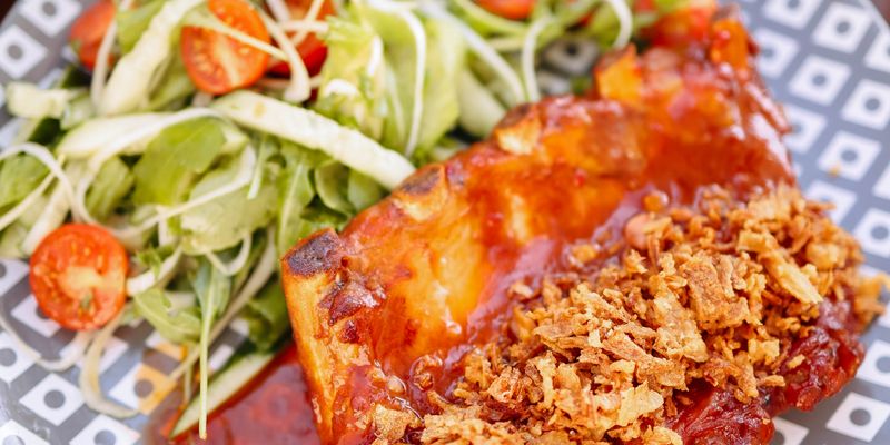 BBQ ribs dinner plate southern food