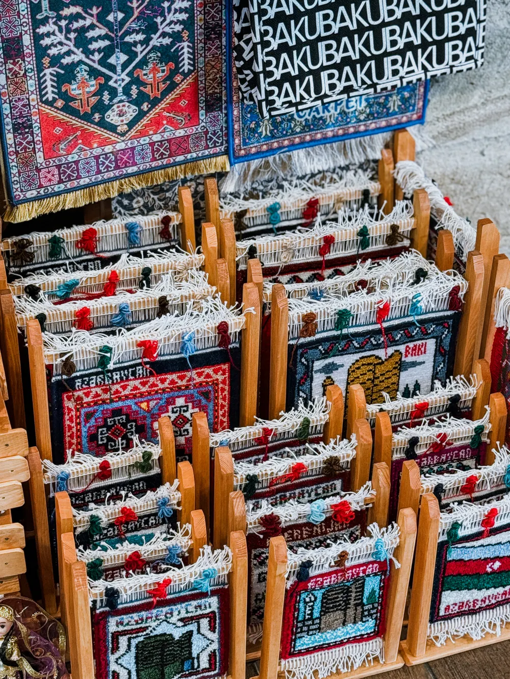 Colourful carpet display for event carpet ideas