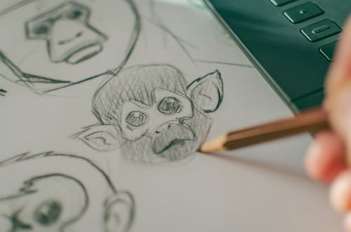 Szkic Głowy Małpy