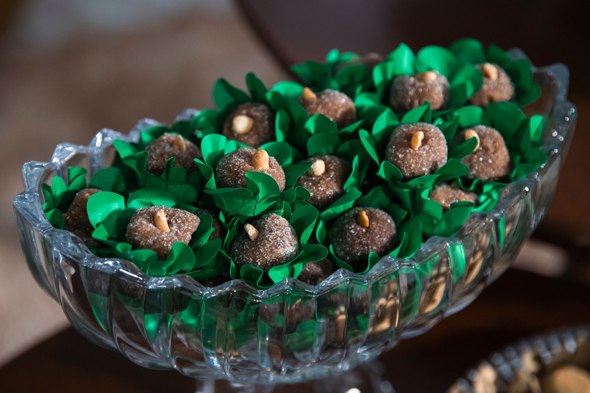 Assortment of gluten-free candy bars spread out on a table
