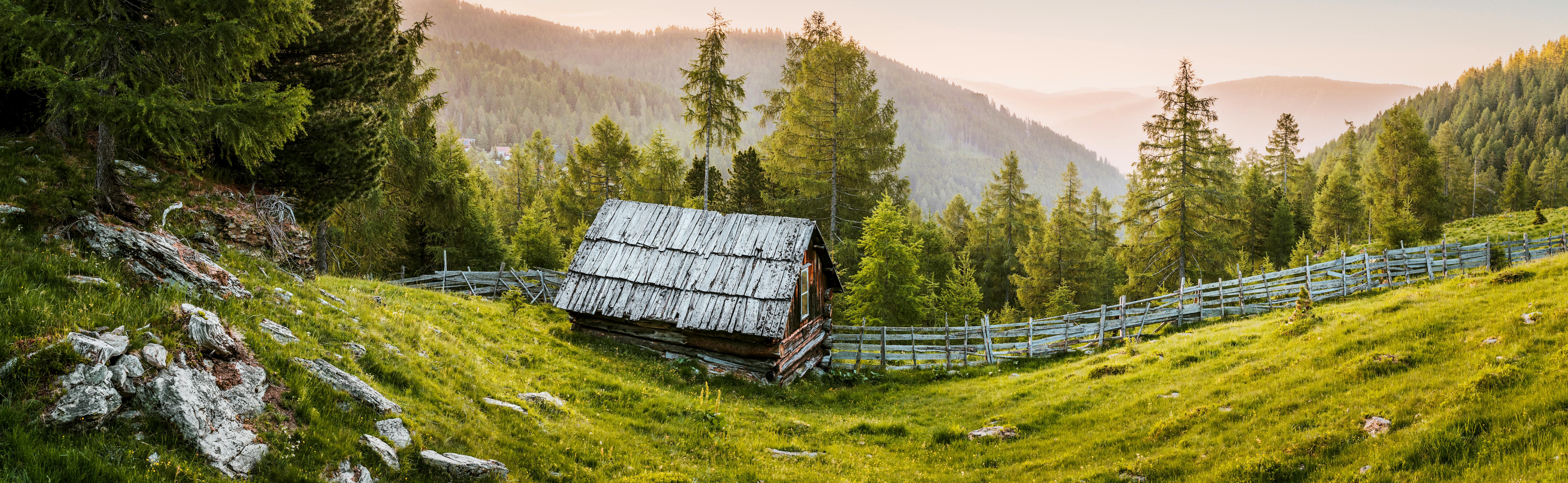 brown wooden house near tree