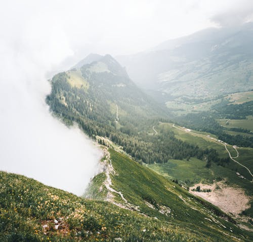 Aerial Photography of Mountain Ranges