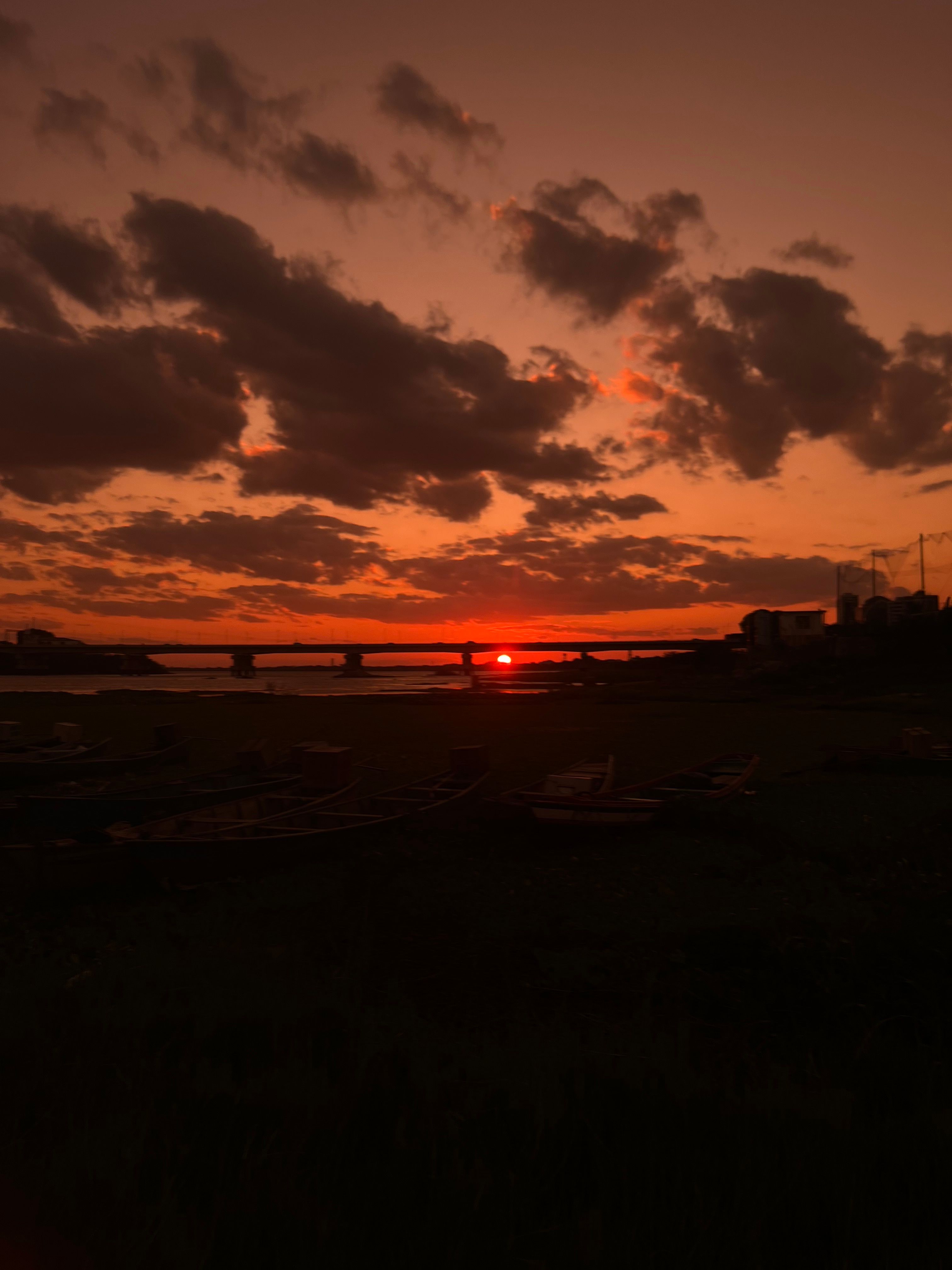 Sunset over the river · Free Stock Photo