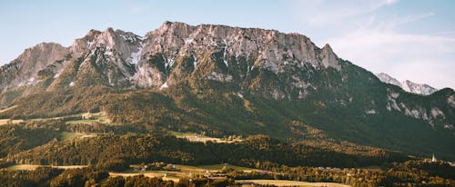 Free Panoramic View Of Mountains And Landscape Stock Photo