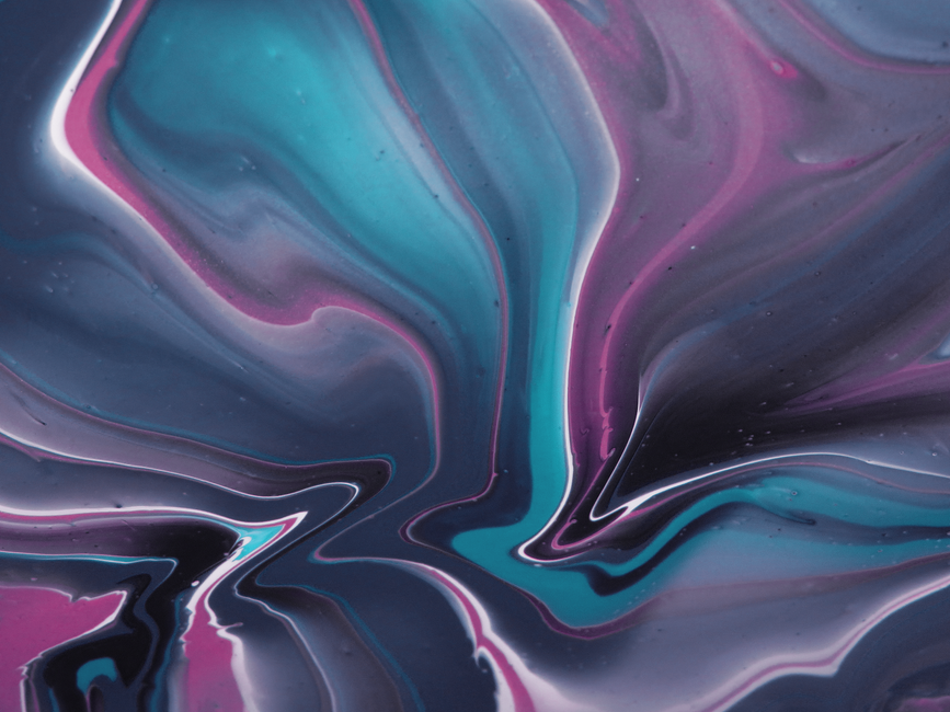 Dynamic abstract painting featuring vibrant colors and fluid swirls, showcasing contemporary art aesthetics.