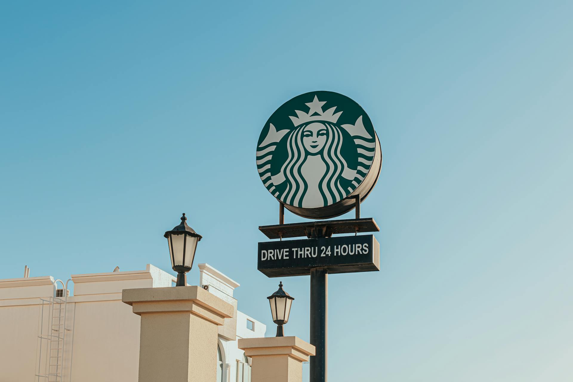 Starbucks Drive Thru Sign in Dubai