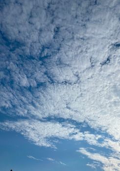 Vivid cloud formation in the blue sky over West Java, Indonesia, capturing nature's beauty.