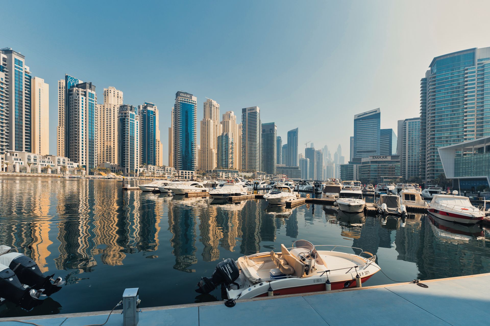 Dubai skyline at dusk