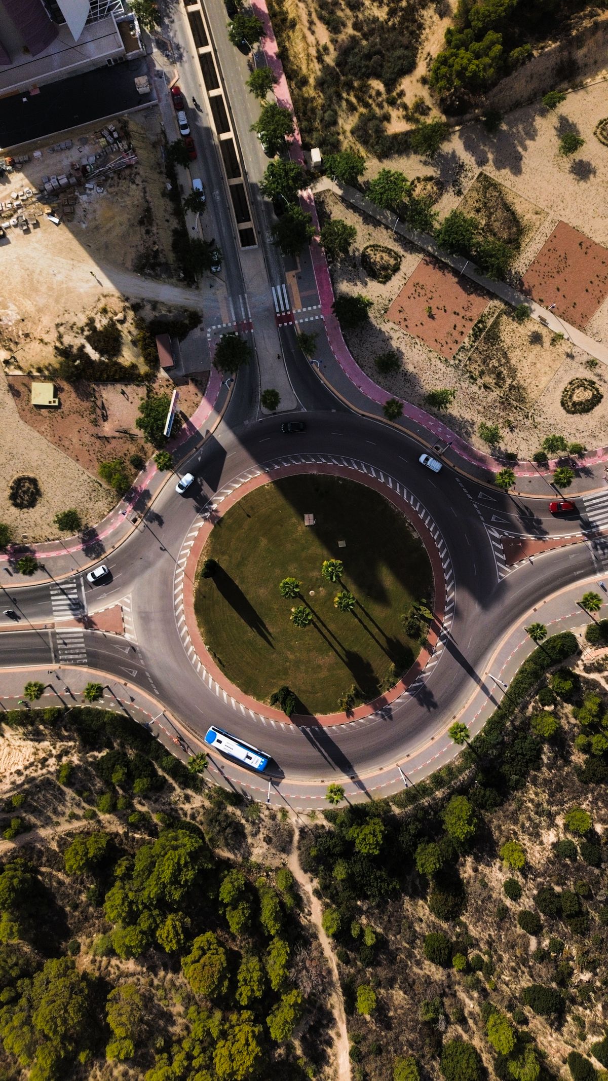 Windows Roundabout Background Aerial View of Scenic Traffic Roundabout with Lush Foliage · Free Stock ...