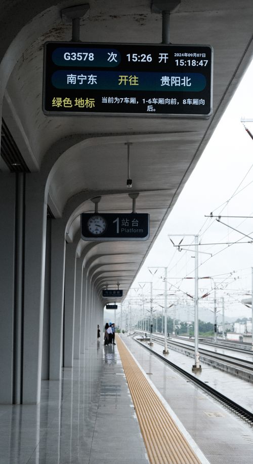 Free Empty train station platform with electronic departure board on a rainy day. Stock Photo