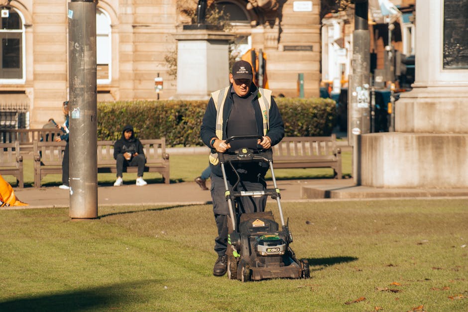 landscape company maintenance crew servicing office park - Landscape Company
