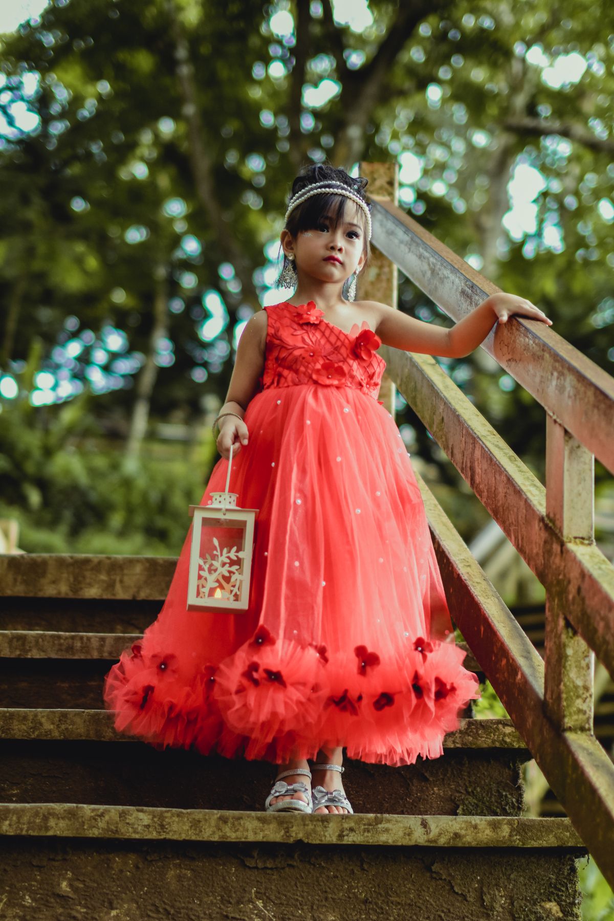 Red Tiered Gown