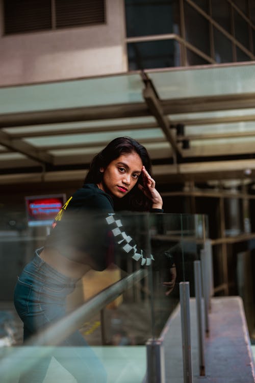 Free Woman In Long-sleeved Shirt Stock Photo