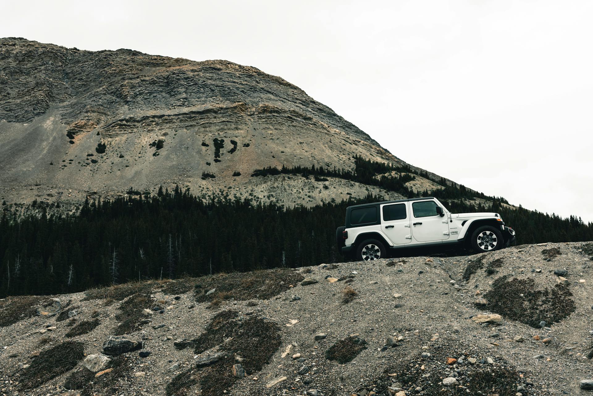 Jeep Wrangler on Hill