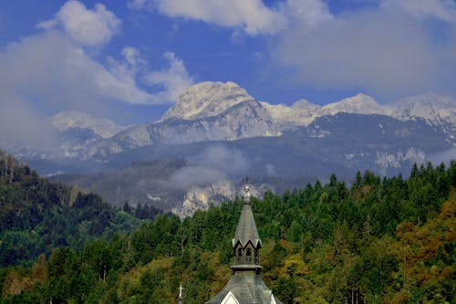 Free stock photo of blue sky, church, cloud