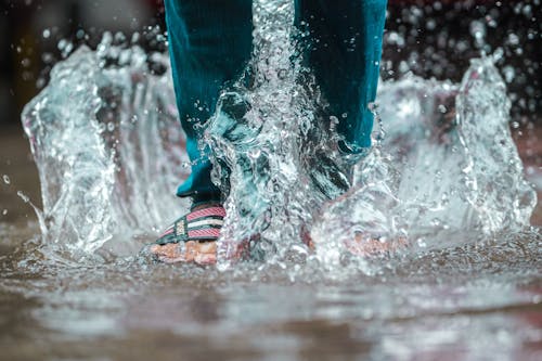 Free Person Splashing Water Stock Photo