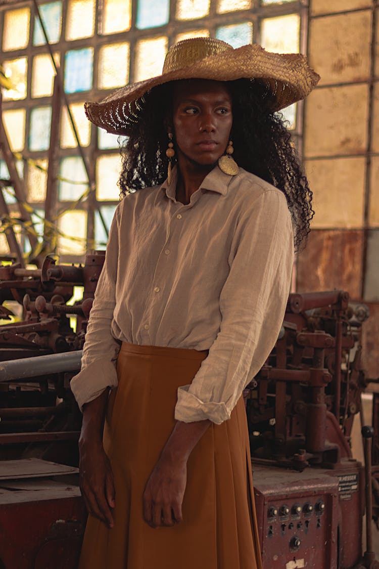 Photo Of Woman Wearing Wicker Hat