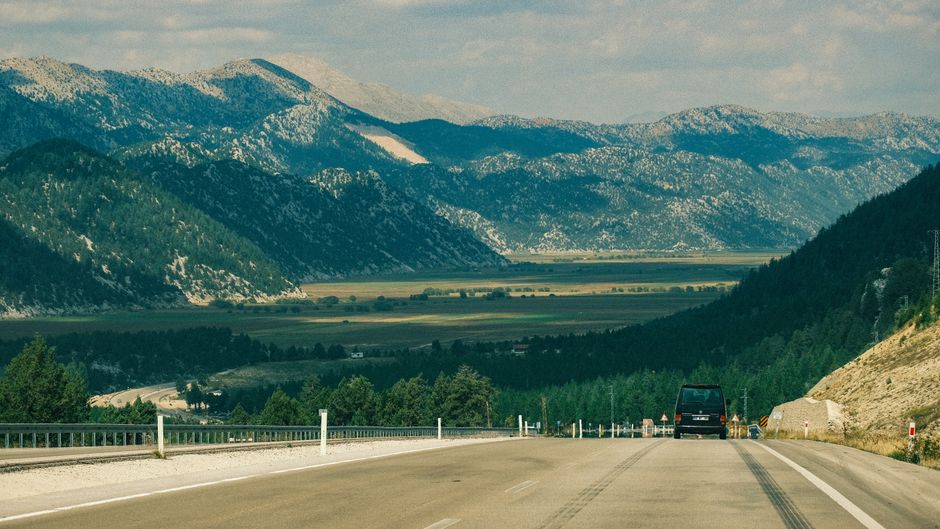 Scenic view of the A1 highway in Croatia
