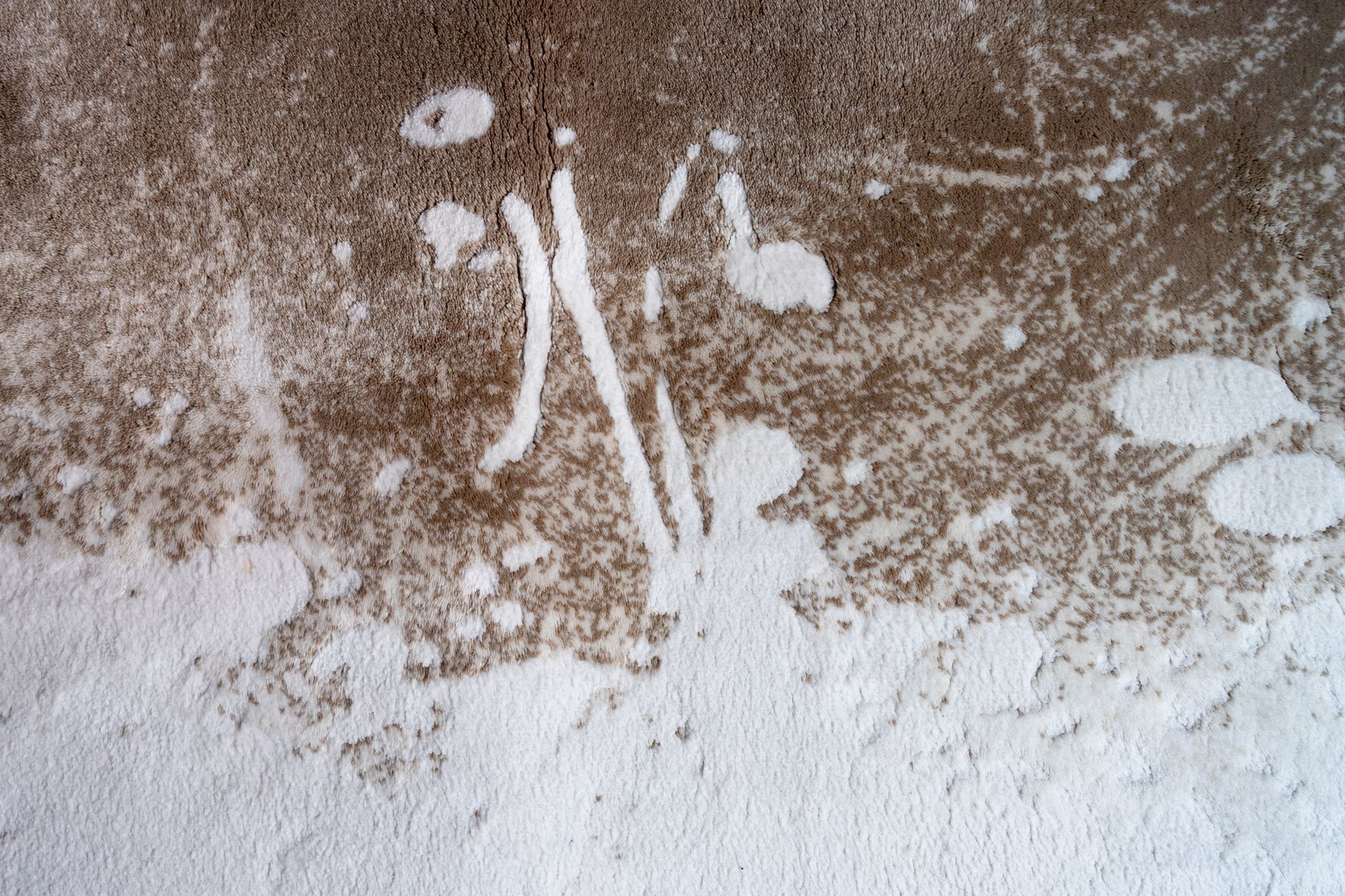 An abstract image featuring a beige and white textured surface pattern.